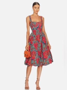 Ulla Johnson Olympia Cut Out Dress in Multi #D7537